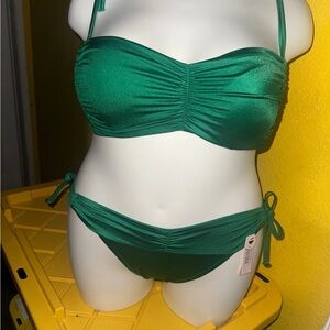 Victoria’s Secret Emerald Green Bandeau Bikini Set